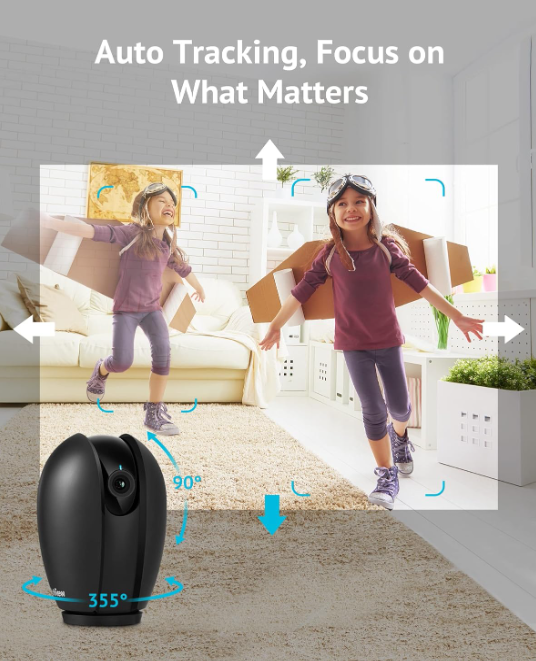 Baby Monitor with Phone App (2 Pack), 1080P Wifi Pet Camera Indoor, 360° Home Security Camera with Motion & Sound Detection, Two-Way Audio, Night Vision, Local & Cloud Storage, Works with Alexa
